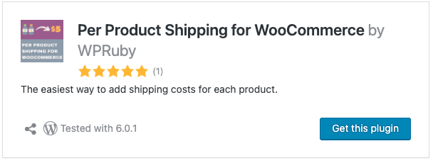 Per Product Shipping